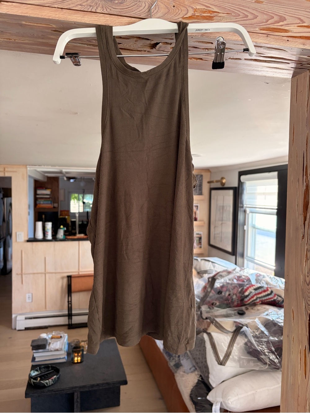 Express Olive brown tank top size large